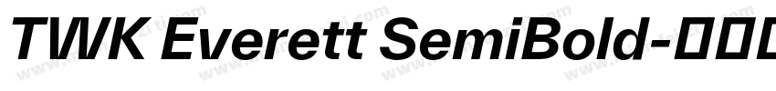 TWK Everett SemiBold字体转换